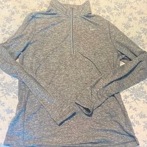 Nike Heather Gray Half-Zip Top